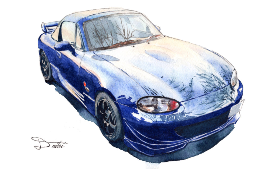 MAZDA Roadster NB8C 水彩イラスト
