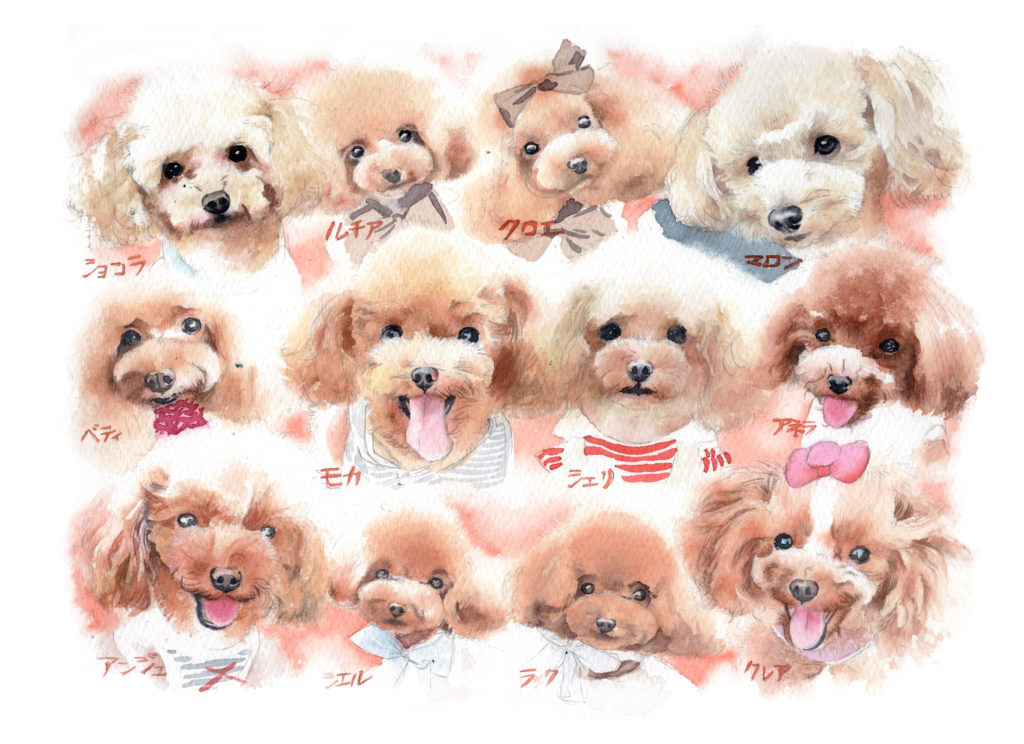 最終値下げ 埼玉県 ひろ様 専用ページ 絵画オーダー 水彩画 犬 チワワ トイプー 絵画 タペストリ Reem Design Com