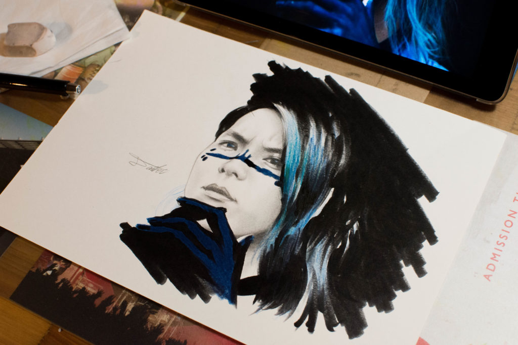 Crossfaith hiroki 鉛筆似顔絵