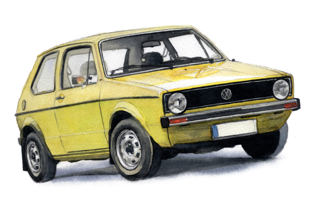 雑誌 Pen オンライン コンパクトカーの世界標準となった ドイツ発のffハッチバック 名車のセオリー Vol 4 フォルクスワーゲン ゴルフ 車イラスト コサカのアトリエ