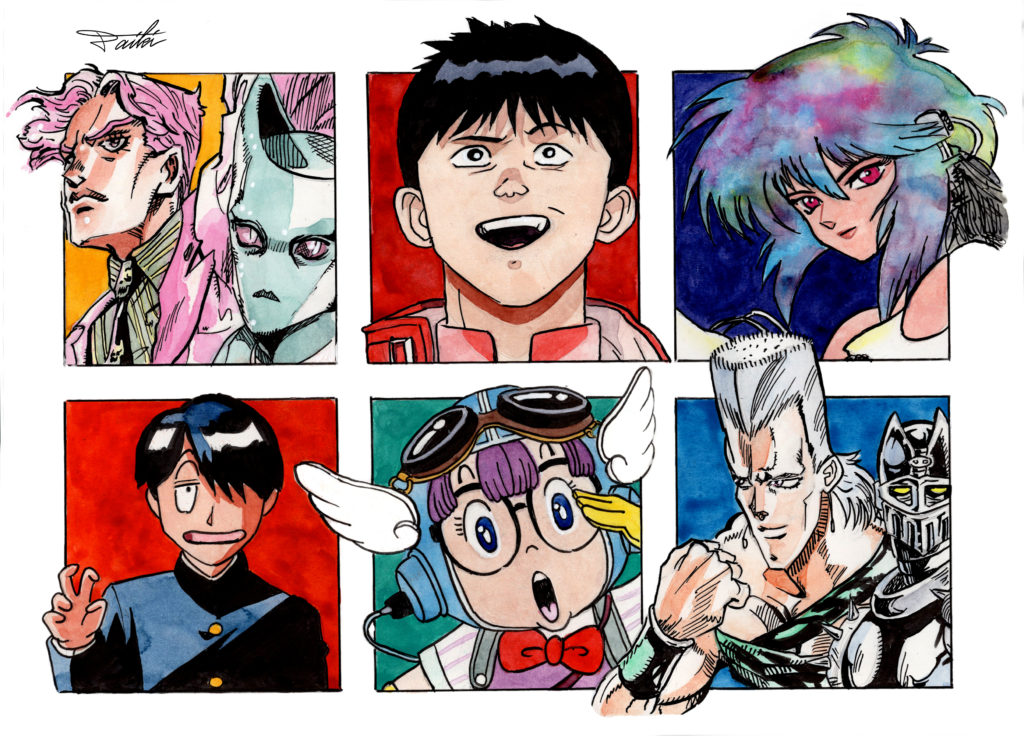 漫画 ファンアート ジョジョの奇妙な冒険 AKIRA 攻殻機動隊 アラレちゃん