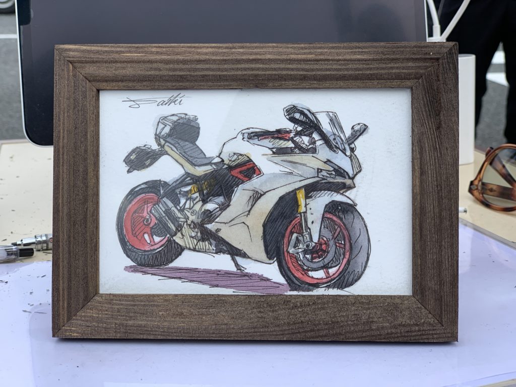 山口バイクフェス2020水彩バイクイラスト イベント限定