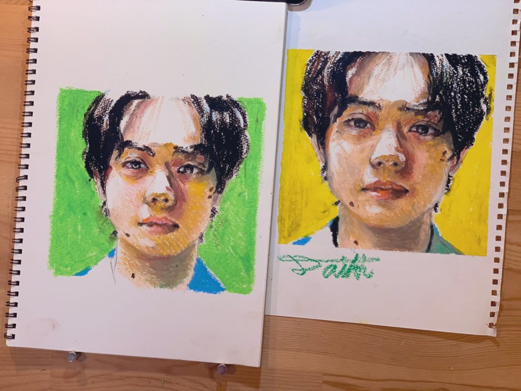 オンライン絵画教室 オイルパステル画 お絵描きポケット