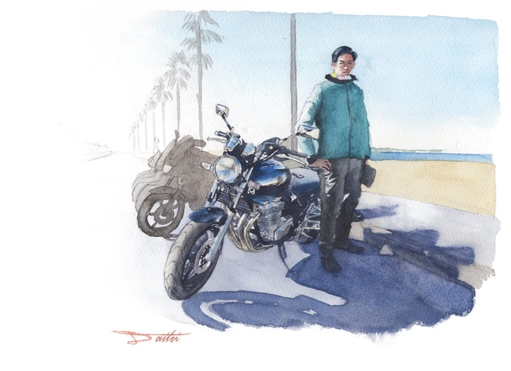 水彩バイクイラスト コサカのアトリエ