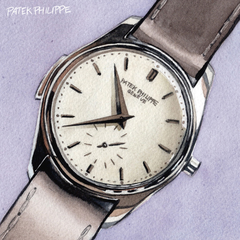 雑誌 Pen 2021年12号 「時計のプロが最後に選ぶ、”上がり”の一本」 PATEK PHILIPPE水彩時計イラスト