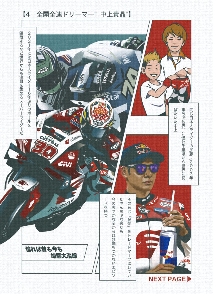 Red Bull Race Day【轟音MotoGP】マンガで読む 「2輪最高峰カテゴリーの5つの知識」モータースポーツイベントPR漫画 全開全速ドリーマー 中上貴晶