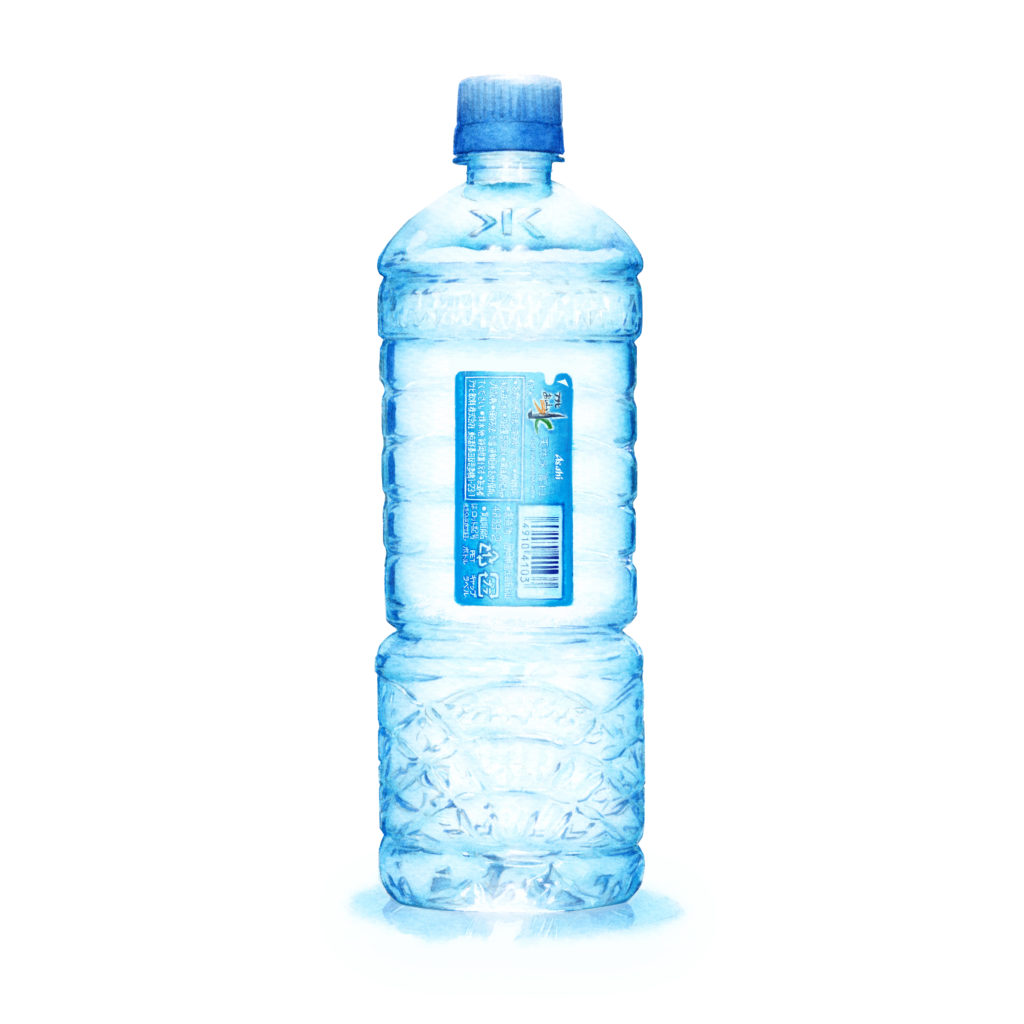 アサヒ飲料「アサヒ おいしい水」天然水 シンプルecoラベルリニューアル POPイラスト担当 飲料水イラスト