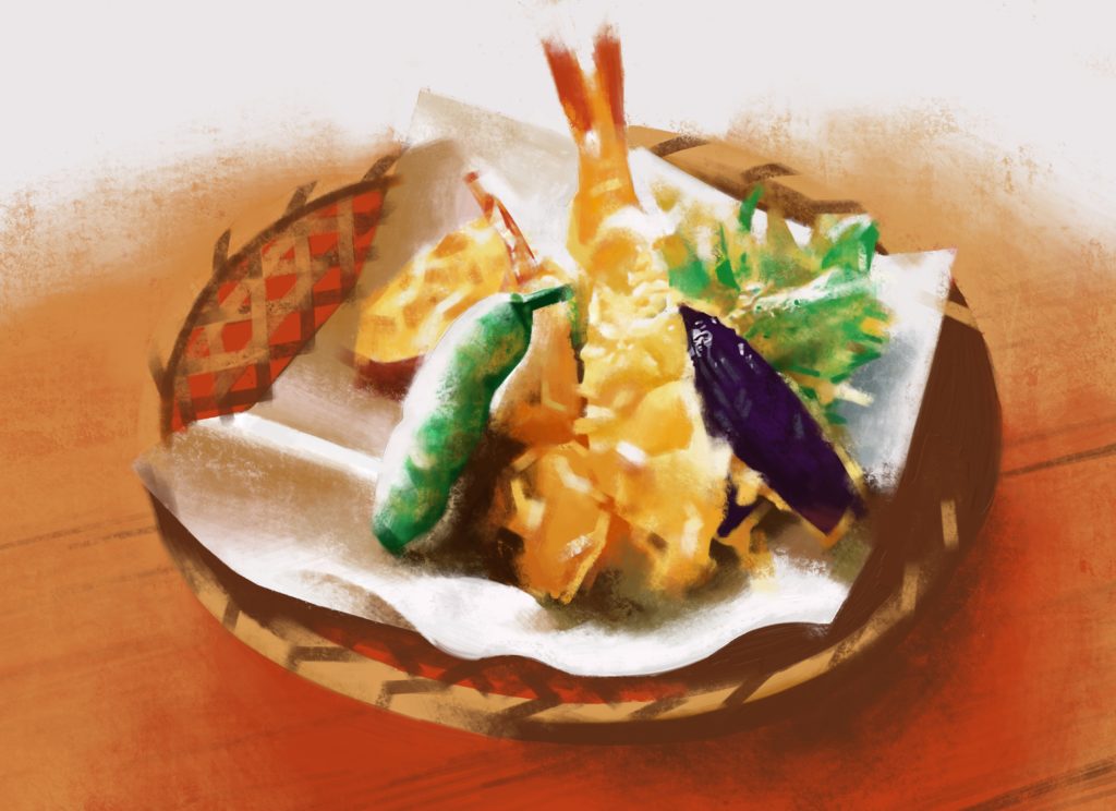 天ぷら 食べ物イラスト