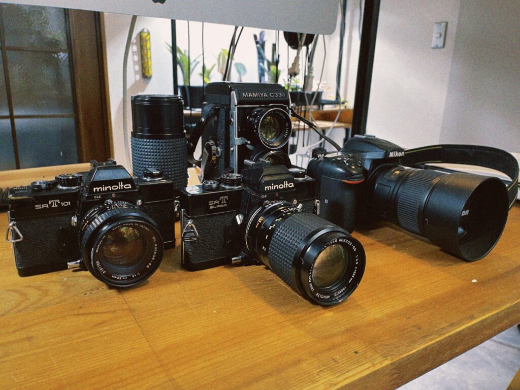 愛用のカメラ NikonD7200 minolta srtsuper minolta srt101 mamiya330