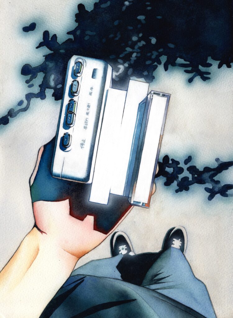 #watercolor #透明水彩 #絵 #イラスト #illust #illustration #art #イラストレーター #水彩画 #painting #絵画 #アート #風景 #カセットテープ #lofi #ローファイ #木漏れ日 #夏 #acrylic #個展 #soloexhibition #exhibition #展示会 #山口市 #yamaguchi #リアルタッチ #装画 #ノスタルジック