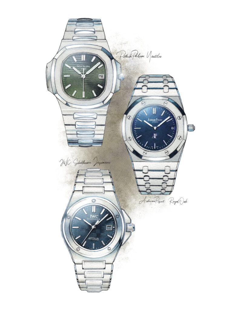 UOMO 2026年1月号 イラストカット #pen #絵 #イラスト #illust #illustration #watercolor #水彩画 #透明水彩 #カットイラスト #時計イラスト #雑誌 #イラストカット #人物イラスト #uomo