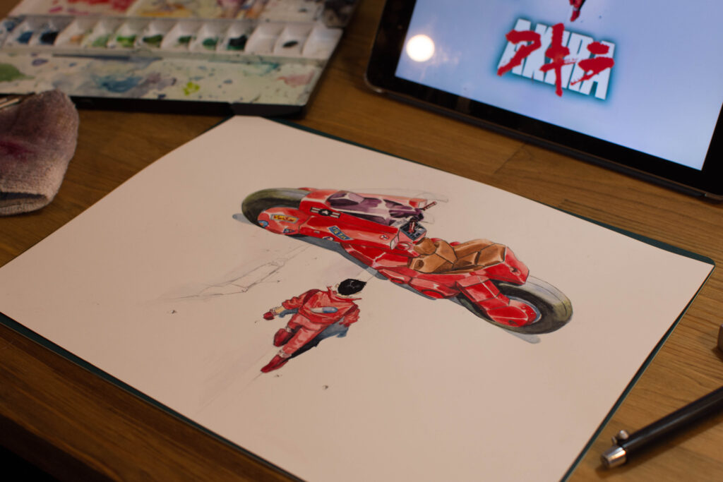 AKIRA 金田のバイク イラスト ファンアート