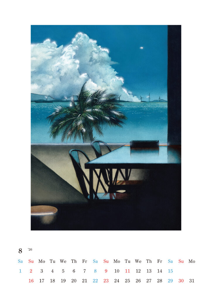 【daiki kosaka illustration CALENDAR 2026】オリジナルイラストレーションカレンダー #watercolor #透明水彩 #絵 #イラスト #illust #illustration #art #イラストレーター #水彩画 #painting #絵画 #アート #acrylic #リアルタッチ #ノスタルジック #個展 #展示 #exhibition #山口 #yamaguchi #カレンダー #artwork