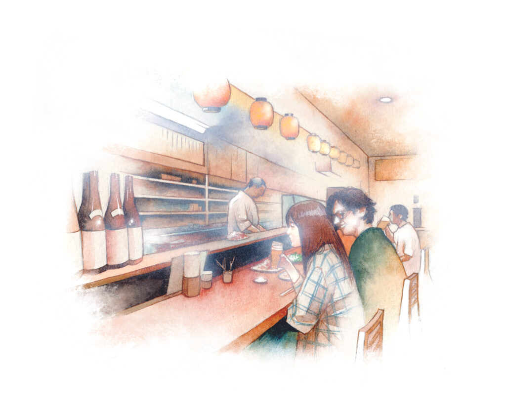 #絵 #イラスト #illust #illustration #art #watercolor #水彩イラスト #透明水彩 #カットイラスト #雑誌 #イラストカット #painting #イラストレーター #人物イラスト #リアルタッチ #酒場 #食べ物イラスト #酒 #food #bar #brutus
